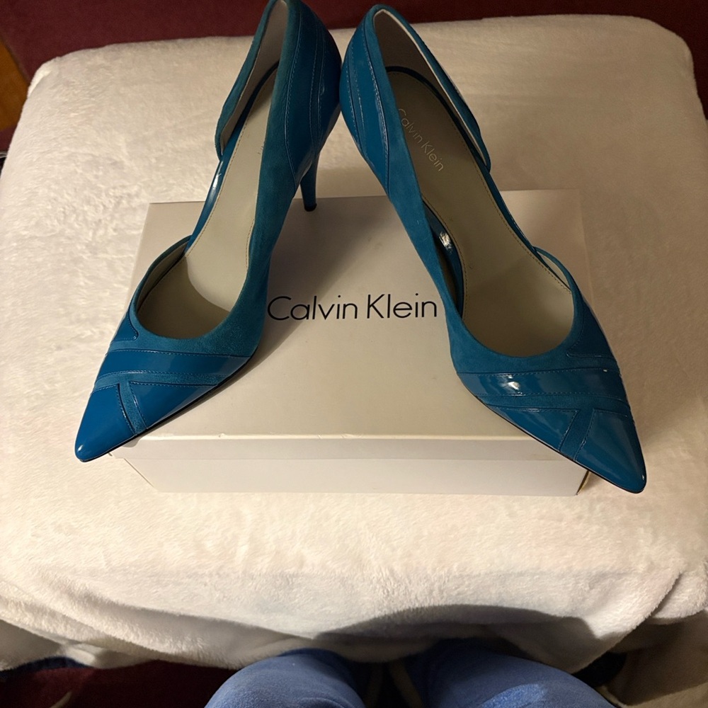 Calvin Klein Teal Heels